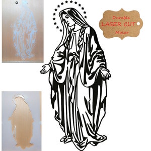 Religious Stencil Airbrush art stencil Artist religious template available in 3 sizes Mylar ships worldwide.