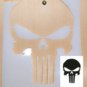Punisher Stencil Airbrush art stencil Artists punisher skull template available in 3 sizes Mylar ships worldwide.