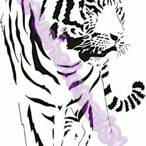 Tiger Airbrush art stencil Available in 2 sizes Mylar ships worldwide.