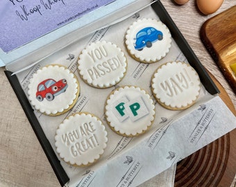 Bespoke Personalised Driving Test Pass Biscuits In Gift Box | Cookies | Gifts for her | Gifts for Him | For Son | Daughter | Set: ZQJ23