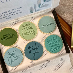 Letterbox Biscuits -  Sorry You’re Leaving | New Job Gifts | Farewell Gifts | Gifts for employee leaving | Gifts for her | Gifts for him