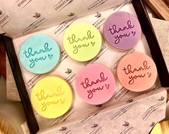 Bespoke Personalised Thank You Biscuits In Gift Box | Cookies | Gifts for Her | Gifts for Him | Appreciation Gifts | Set: FP93N