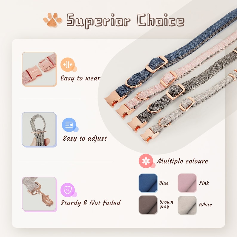 Dog Collar Personalized Custom Cat Collar With Name Engraved Etsy