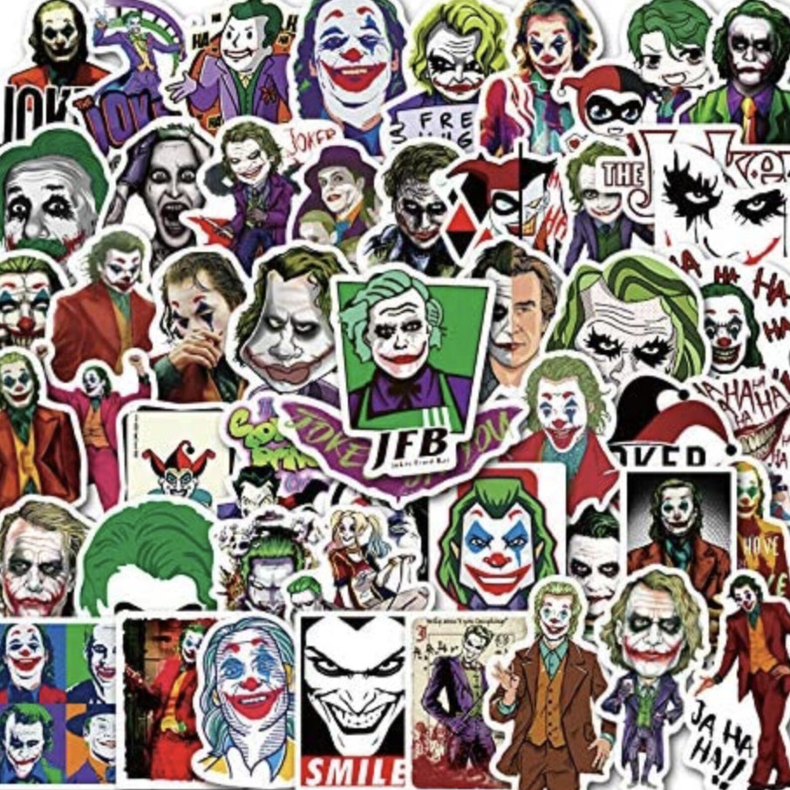 Sticker Pack The Joker Random Assortment Free Shipping Etsy