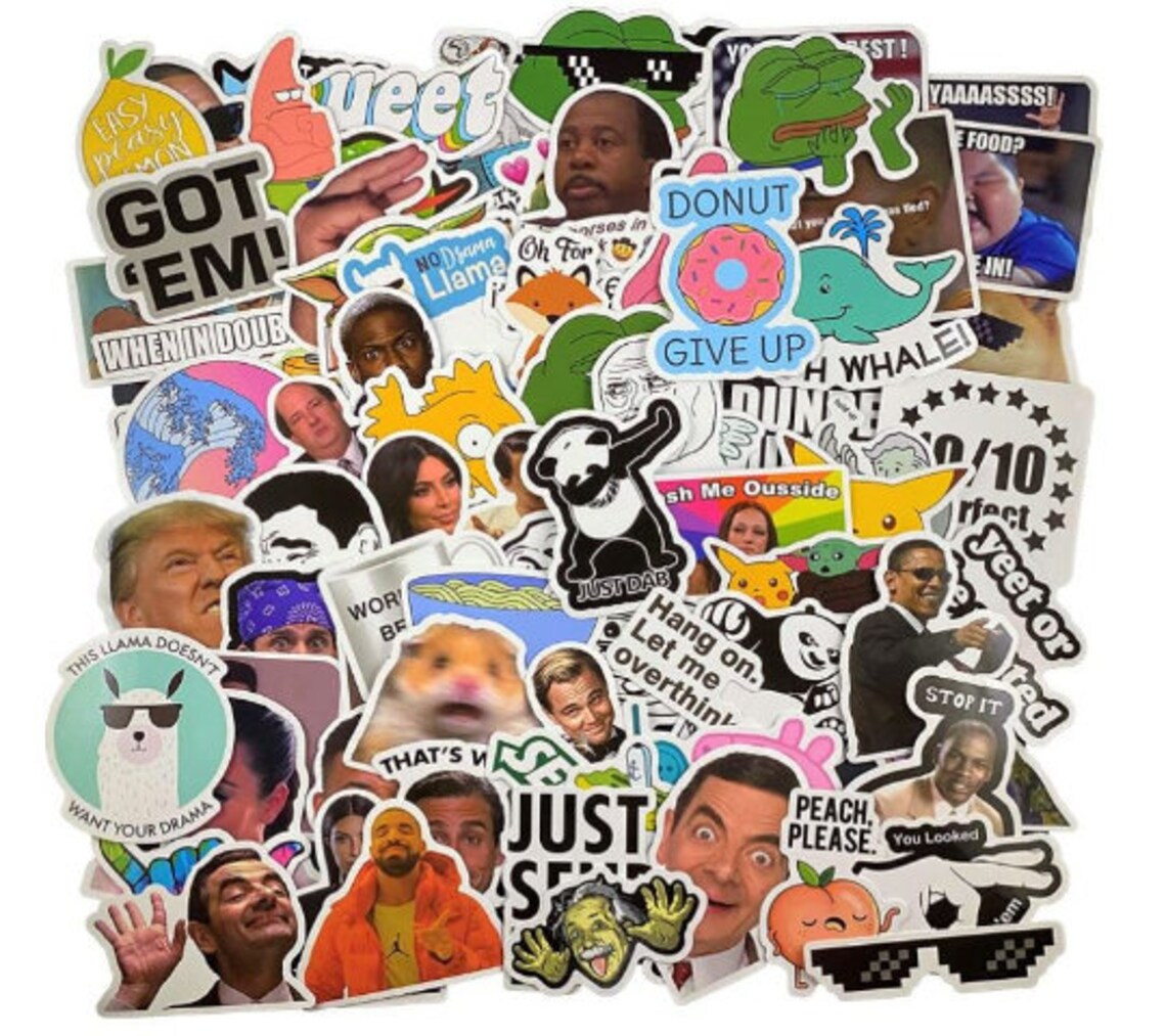 Sticker Pack Memes Random Assortment Free Stickers Etsy