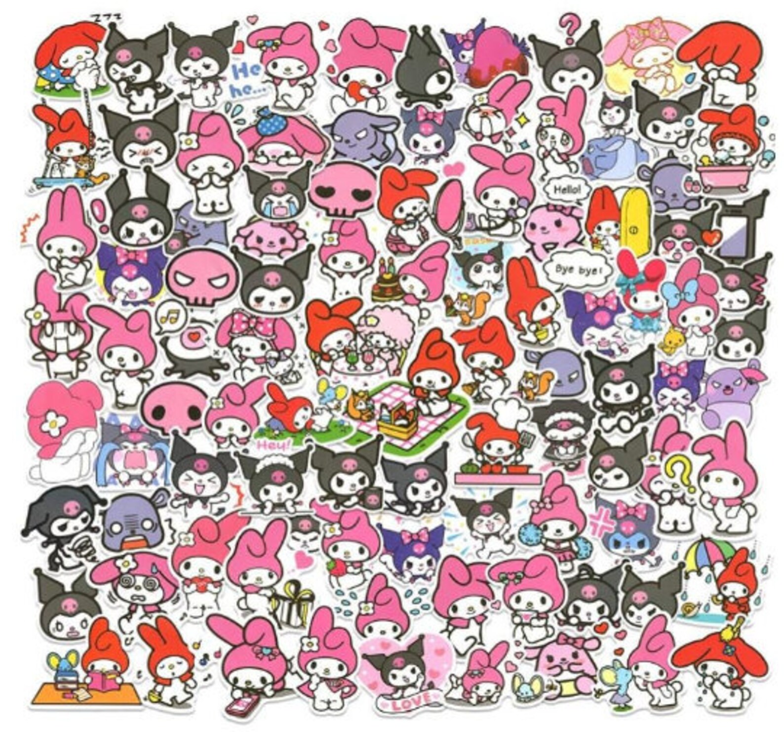 Sticker Pack My Melody Random Assortment Free Stickers | Etsy