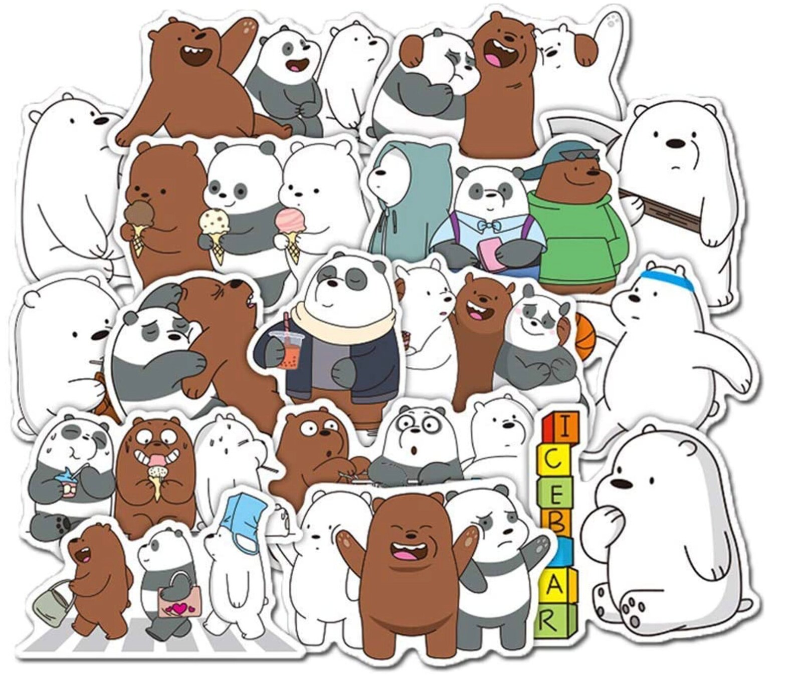 Sticker Pack We Bare Bears Random Assortment Free | Etsy