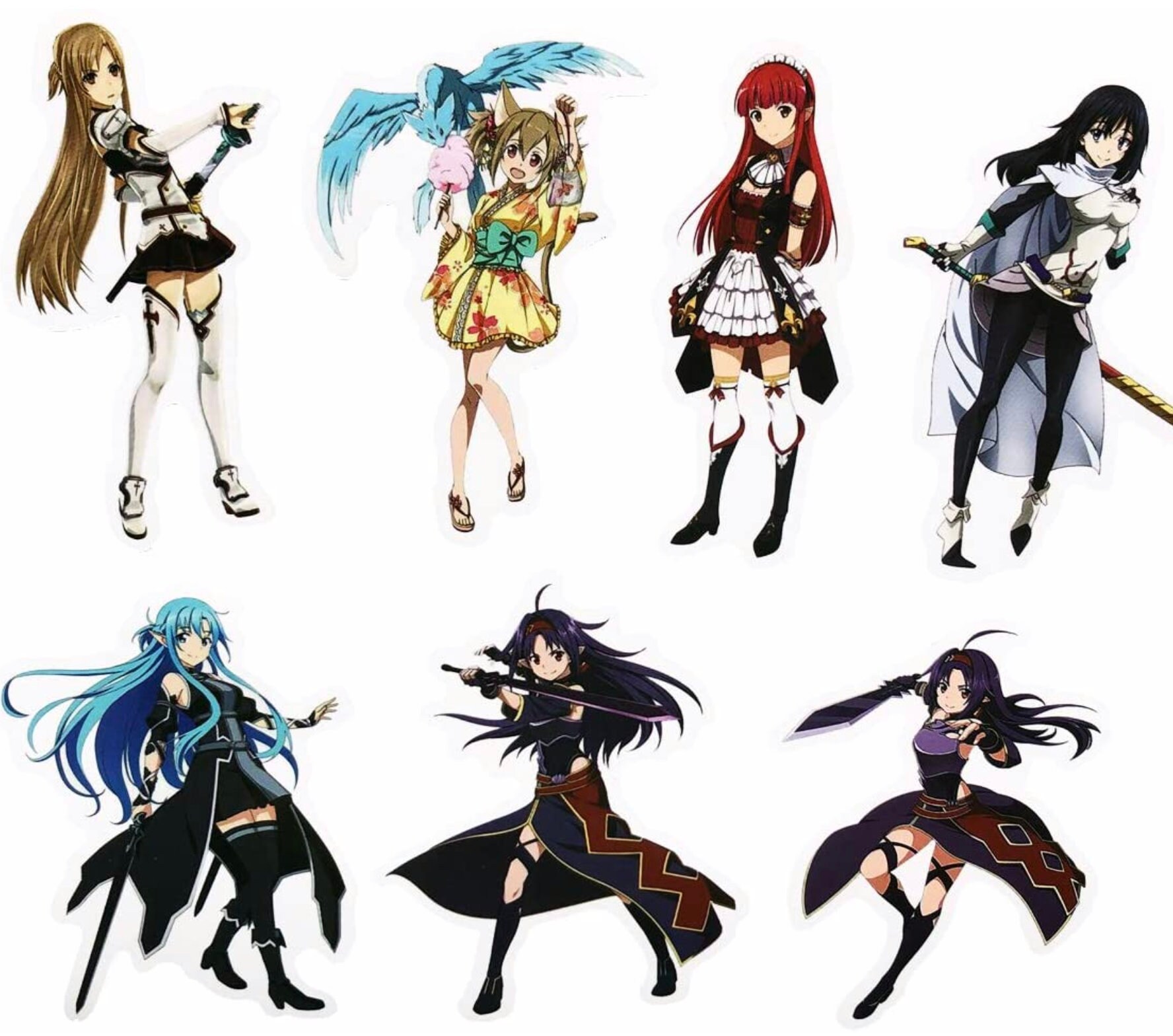 Sticker Pack Sword Art Online Random Assortment Free Etsy