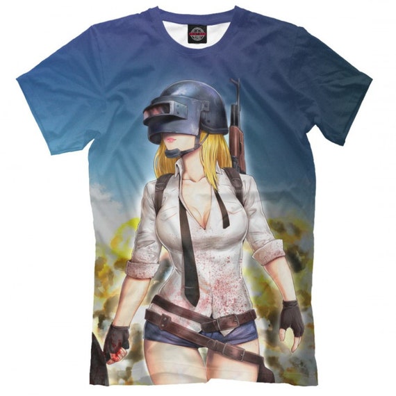 Pubg Girl T Shirt Playerunknown S Battlegrounds Tee Etsy