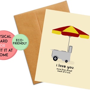 Toronto Street Meat | Toronto Card | Toronto Gift | Funny Anniversary Card | Love, Funny, Toronto, Street Meat | Toronto Love Card