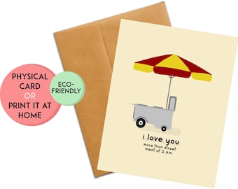 Carne de la calle de Toronto / Tarjeta de Toronto / Regalo de Toronto / Tarjeta de aniversario divertida / Amor, Divertido, Toronto, Carne de la calle / Tarjeta de amor de Toronto