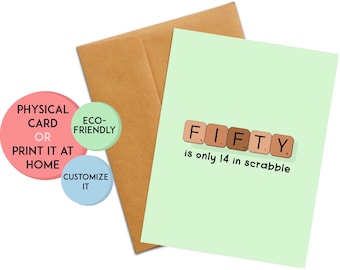 Tarjeta divertida de 50 cumpleaños / Regalo de 50 cumpleaños / Tarjeta de cumpleaños divertida / Tarjeta de vejez / Tarjeta de cumpleaños personalizada / Tarjeta de cumpleaños personalizada