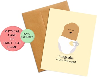 New Baby Card | Funny Baby Shower Card | Funny New Baby Card | Baby Shower Gift | Cute Baby Gift | Gift for New Mom | Gift for New Dad