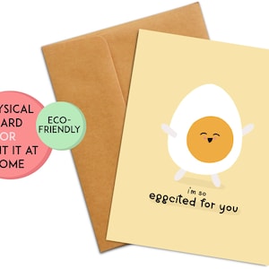 Carte de jeu de mots de félicitations | Carte de félicitations drôle | Carte mignonne de félicitations | Cadeau de retraite | Cadeau de fiançailles | Carte kawaii