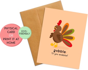 Cute Thanksgiving Card | Cute Thanksgiving Gift | Funny Thanksgiving Card | Thanksgiving Gift for Host | Thanksgiving Card for Host