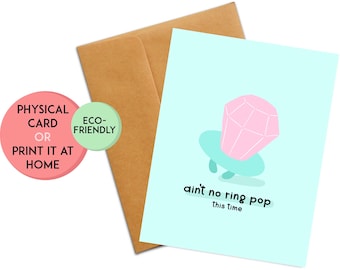 Funny Engagement Card | Bridal Shower Gift | Cute Engagement Gift | Funny Wedding Card | Bridal Shower Card | Bachelorette Gift