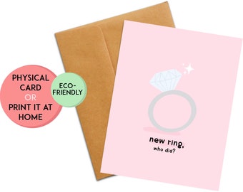 Funny Engagement Card | Funny Bachelorette Card | Engagement Gift | Bridal Shower Gift | Gift for New Bride | Bride Card | Engagement Gift