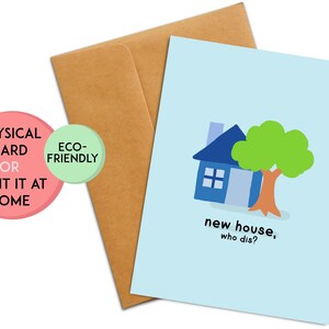 Funny Housewarming Card | Housewarming Gift | New Home Card | Cute Housewarming Gift | New Home, Congratulations, House Warming