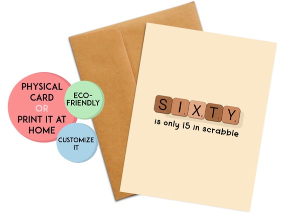 Funny 60th Birthday Card 60th Birthday Gift Personalized - Etsy Canada