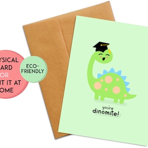 Jeu de mots de fin d'études | carte de remise des diplômes drôle | Cadeau de fin d'études | carte de remise des diplômes kawaii | Cadeau pour diplômé 2025 | Carte de remise des diplômes 2025