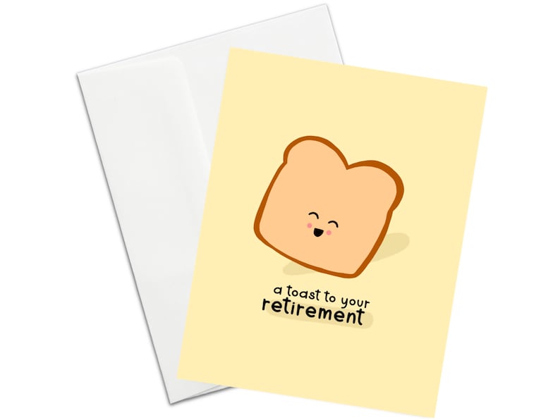 Tarjeta de jubilación divertida / Regalo de jubilación / Tarjeta con juego de palabras de jubilación / Regalo para compañero de trabajo / Tarjeta para compañero de trabajo / Linda tarjeta de jubilación imagen 4