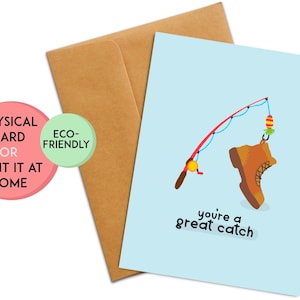 Fishing Anniversary Card for Boyfriend | Funny Anniversary Card for Husband | Funny Birthday Card for Husband | Hunting Card