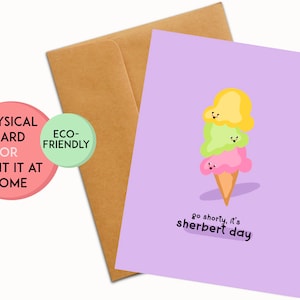 Jolie carte d'anniversaire | Carte d'anniversaire drôle | Anniversaire de crème glacée | Carte d'anniversaire calembour | Joli cadeau d'anniversaire | Petite amie | Maman | Enfant | Femme