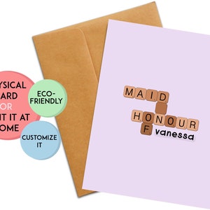 Cadeau de demoiselle d'honneur personnalisé | Cadeau de demoiselle d'honneur personnalisé | demoiselle d'honneur | demoiselle d'honneur | Boîte à propositions | Cadeau de garçon d'honneur personnalisé