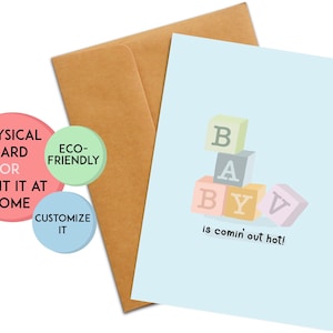 Carte de jeu de mots personnalisée | Cadeau baby shower | Cadeau bébé personnalisé | Cadeau de naissance personnalisé | Carte de fête de naissance drôle | Joli cadeau de naissance