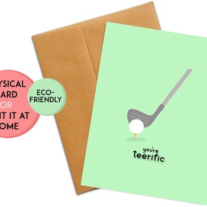 Saint-Valentin de golf drôle | Jeu de mots sur la retraite | Carte de retraite drôle | Cadeau de retraite | Cadeau de Saint-Valentin | Carte You Rock