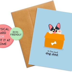 Carte d'anniversaire pour papa chien | Carte drôle pour papa chien | Carte de retraite pour papa | Du chien | Papa chien | Meilleur papa chien | Chien de carte mignon