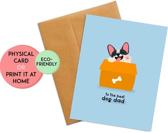 Birthday Card for Dog Dad | Funny Card for Dog Dad | Retirement Card for Dad | From the Dog | Dog Dad | Best Dog Dad | Cute Card Dog