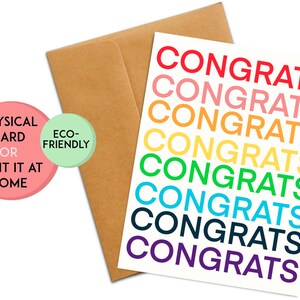 Carte de félicitations | Carte de félicitations unique | Cadeau de fin d'études | carte de fin d'études | Cadeau de félicitations | Cadeau de retraite