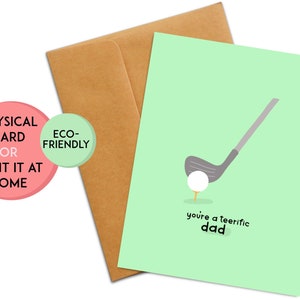 Carte d'anniversaire amusante pour papa | Jolie carte pour papa | Carte de retraite pour papa | Cadeau d'anniversaire pour papa | Carte de blague de papa | Carte de golf pour papa