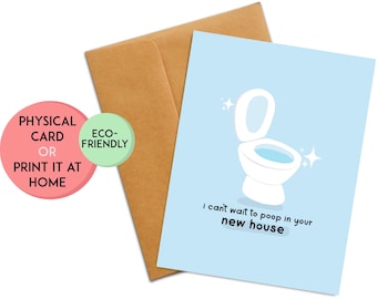 Funny Housewarming Card | Funny Housewarming Gift | Funny New House Card | Funny New Home Card | Funny Congratulations Card | Moving House