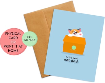 Birthday Card for Cat Dad | Cute Card for Cat Dad | Best Cat Dad | Retirement Card for Dad | From the Cat | Cat Dad | Cat Dad Gift