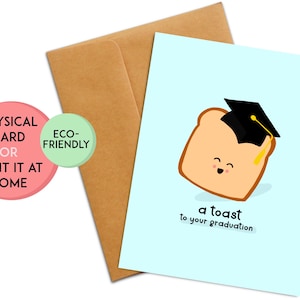 Jeu de mots de fin d'études | carte de remise des diplômes drôle | carte mignonne de remise des diplômes | Cadeau de fin d'études | carte de remise des diplômes kawaii | Cadeau de fin d'études 2025