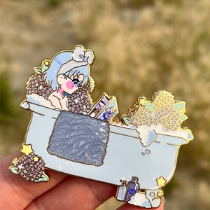 Magical Girl blue Bathtime LE 75 fantasy enamel pin