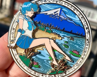 Magical girl blue spring seasons fantasy pin LE 60