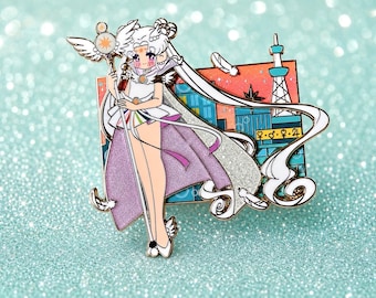 Variant Cosmos Magical Girl cityscape fantasy pin LE 50
