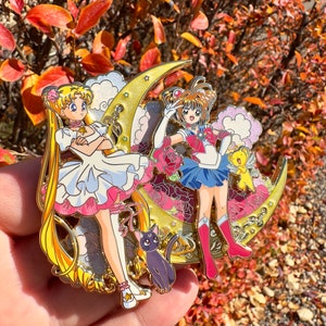 Magical girl Sakura mash up fantasy pin LE 50