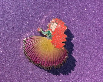 Merida brave fantasy pin Petal Princess LE 35 purple yellow