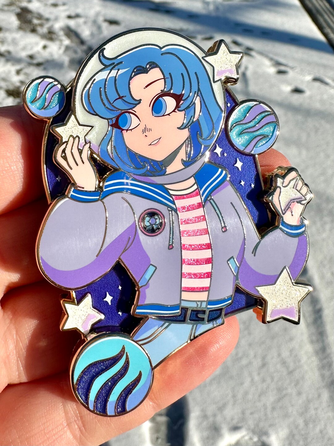 Magical Girl Blue Space Cuties Fantasy Pin Le 50 Etsy