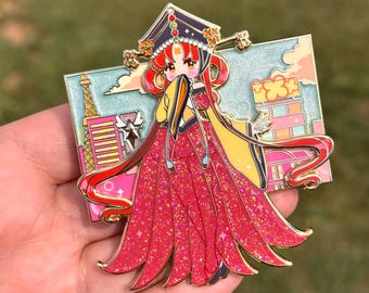 Kakyuu Magical Girl cityscape fantasy pin LE 50