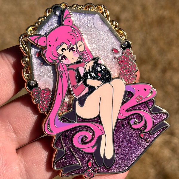 Wicked sitting villain magical girl fantasy pin LE 75