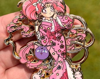 Magical Girl Kimono Pin: Pink Fantasy Enamel Pin LE 60