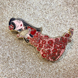 Mulan fantasy pin Petal Princess LE 25 Red