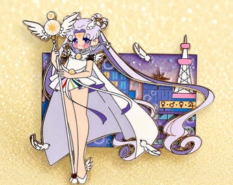 Cosmos Magical Girl cityscape fantasy pin LE 50