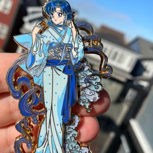 Magical girl blue kimono series fantasy pin LE 60