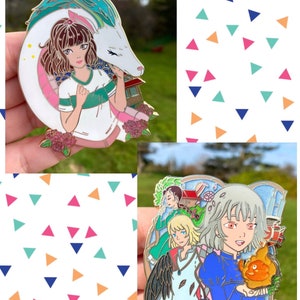 Spirit dragon fire castle magic anime wizard fantasy pin LE 50